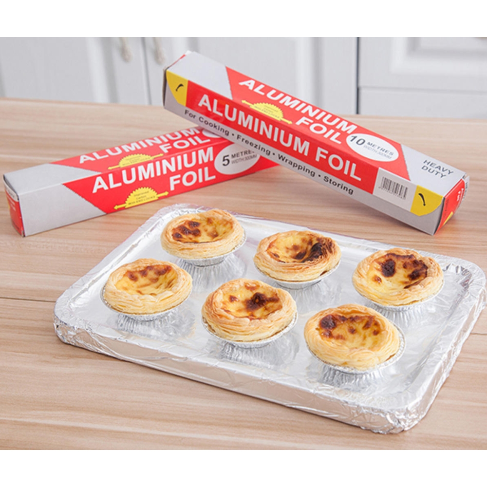 Aluminum foil for food packaging in kitchen